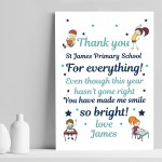 Personalised Teacher Print Thank You Gift For Nursery Preschool