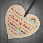 Personalised Teacher Thank You Gift Wood Heart Assistant Gifts