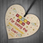 Personalised Thank You Childminder Gifts Wood Heart Sign Gift