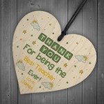 Personalised Thank You Teacher Gift Wooden Heart Nursery Gifts