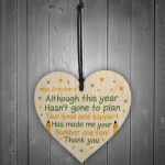 Personalised Wooden Heart Sign Thank You Gift For Teacher