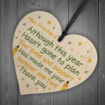 Personalised Wooden Heart Sign Thank You Gift For Teacher