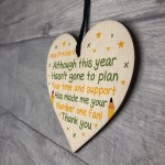 Personalised Wooden Heart Sign Thank You Gift For Teacher