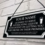 Licensee Sign BAR Home Bar Man Cave Pub Garden Sign