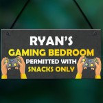 Gaming Bedroom Sign Personalised Gamer Gift Bedroom Sign For Boy