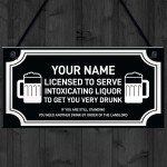 Novelty Bar Sign Licensed Home Bar Man Cave Pub Sign Gift