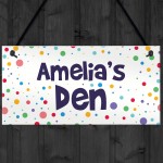 PERSONALISED Den Playhouse Bedroom Sign Gift For Daughter