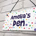 PERSONALISED Den Playhouse Bedroom Sign Gift For Daughter