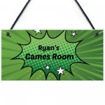 Games Room Sign PERSONALISED Gift For Gamer Bedroom Sign