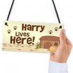 Personalised Hamster Cage Sign Novelty Pet Gifts Animal Lover