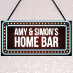 NEON Effect Home Bar PERSONALISED Home Bar Man Cave Sign