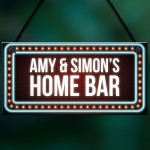 NEON Effect Home Bar PERSONALISED Home Bar Man Cave Sign