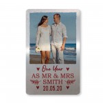 PERSONALISED 1st Anniversary As Mr And Mrs Wallet Insert