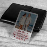 PERSONALISED 1st Anniversary As Mr And Mrs Wallet Insert