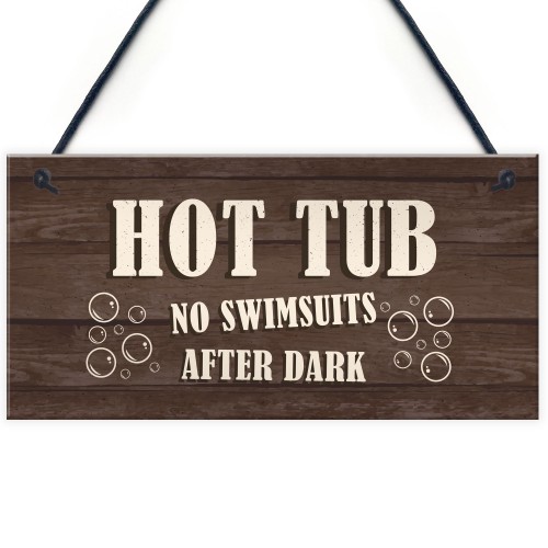 Novelty Hot Tub Sign Funny Hot Tub Accessories Garden Signs