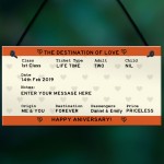 Personalised Anniversary Gifts For Him Her Novelty Train Ticket 