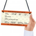 Personalised Anniversary Gifts For Him Her Novelty Train Ticket 