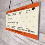 Personalised Anniversary Gifts For Him Her Novelty Train Ticket 