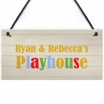 Multicoloured Sign For Playhouse PERSONALISED Playroom Gift