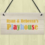 Multicoloured Sign For Playhouse PERSONALISED Playroom Gift