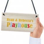 Multicoloured Sign For Playhouse PERSONALISED Playroom Gift