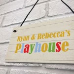 Multicoloured Sign For Playhouse PERSONALISED Playroom Gift