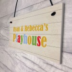 Multicoloured Sign For Playhouse PERSONALISED Playroom Gift