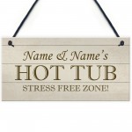 Hot Tub Sign PERSONALISED Any Name Summerhouse Garden