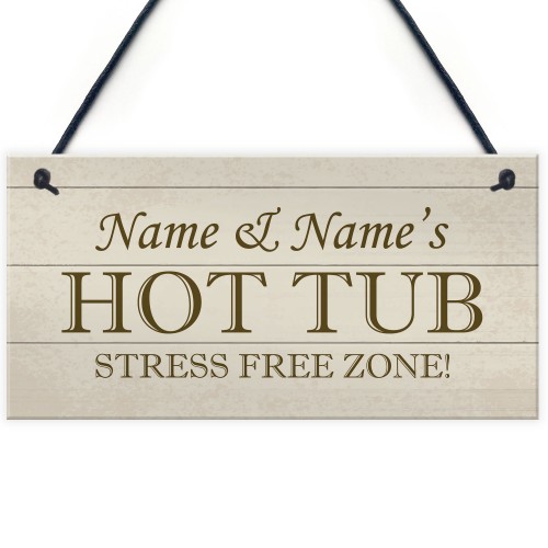 Hot Tub Sign PERSONALISED Any Name Summerhouse Garden