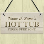 Hot Tub Sign PERSONALISED Any Name Summerhouse Garden