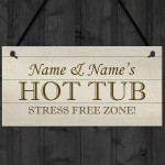 Hot Tub Sign PERSONALISED Any Name Summerhouse Garden