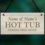 Hot Tub Sign PERSONALISED Any Name Summerhouse Garden