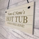 Hot Tub Sign PERSONALISED Any Name Summerhouse Garden