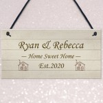 Home Sweet Home Sign PERSONALISED Welcome New Home Gift