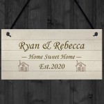 Home Sweet Home Sign PERSONALISED Welcome New Home Gift