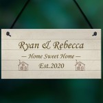 Home Sweet Home Sign PERSONALISED Welcome New Home Gift