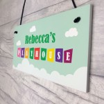 Multicoloured PLAYHOUSE Sign PERSONALISED Garden Den Sign