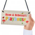 Playhouse Sign Personalised Den Playroom Door Sign ANY words