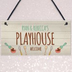 Personalised Playhouse Plaque Garden Name Den Playroom Sign