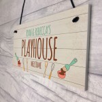 Personalised Playhouse Plaque Garden Name Den Playroom Sign