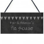 Chalkboard Effect Playhouse Sign PERSONALISED Den Room Sign