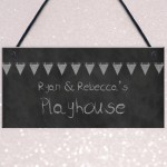 Chalkboard Effect Playhouse Sign PERSONALISED Den Room Sign