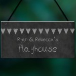 Chalkboard Effect Playhouse Sign PERSONALISED Den Room Sign