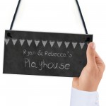 Chalkboard Effect Playhouse Sign PERSONALISED Den Room Sign