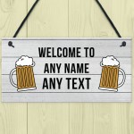 Shabby Chic Bar Sign PERSONALISED Home Bar Pub Sign Beer Gift