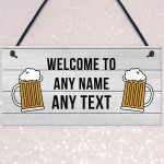 Shabby Chic Bar Sign PERSONALISED Home Bar Pub Sign Beer Gift