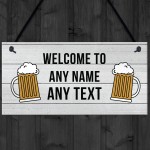 Shabby Chic Bar Sign PERSONALISED Home Bar Pub Sign Beer Gift