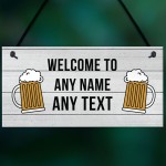 Shabby Chic Bar Sign PERSONALISED Home Bar Pub Sign Beer Gift