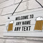 Shabby Chic Bar Sign PERSONALISED Home Bar Pub Sign Beer Gift