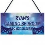 PERSONALISED Gaming Bedroom Sign Novelty Gamer Gift